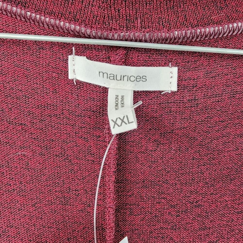 MAURICES Cold Shoulder Burgundy Top Womens Size XXL *NWT - Picture 4 of 6